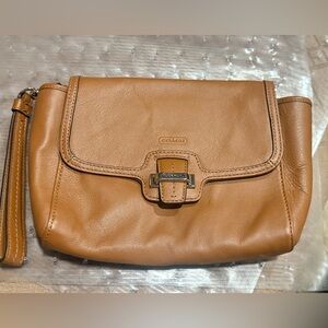Coach Tan Leather medium Clutch